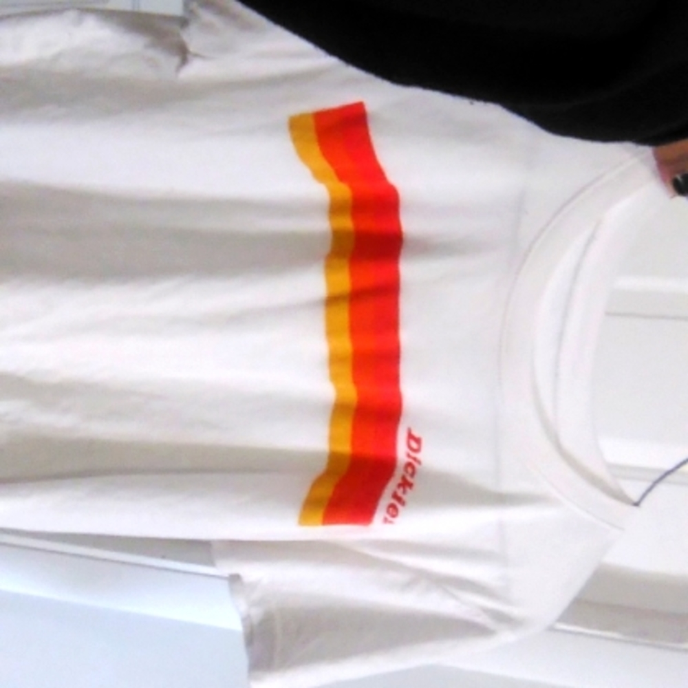 White rainbow shirt size xl